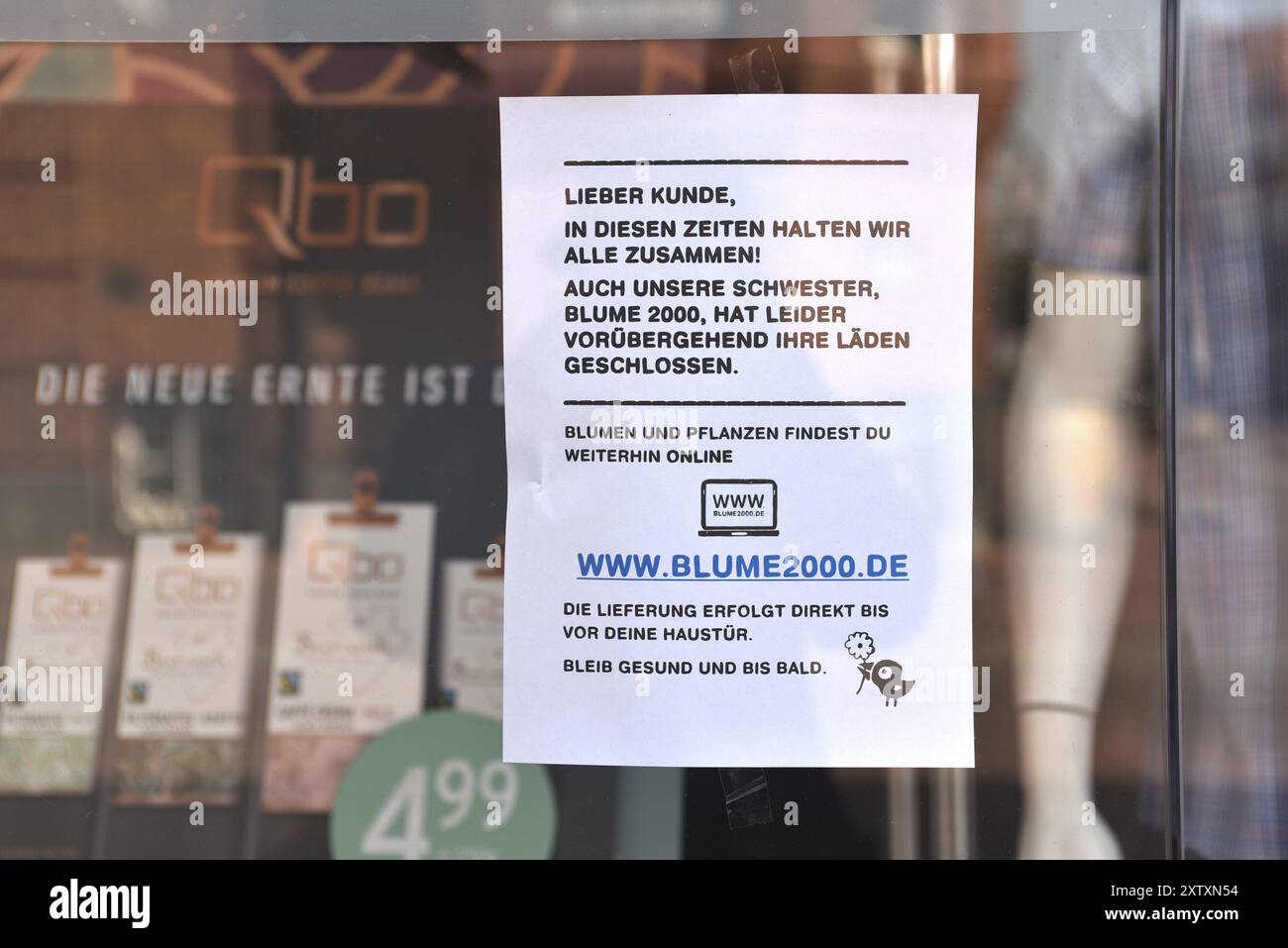 Europa, Deutschland, Niedersachsen, Landkreis Stade, Buxtehude, COVID-19 (Coronavirus SARS-CoV-2), Pandemie, verlassene Haupteinkaufsstraße, lange Straße, B Stockfoto