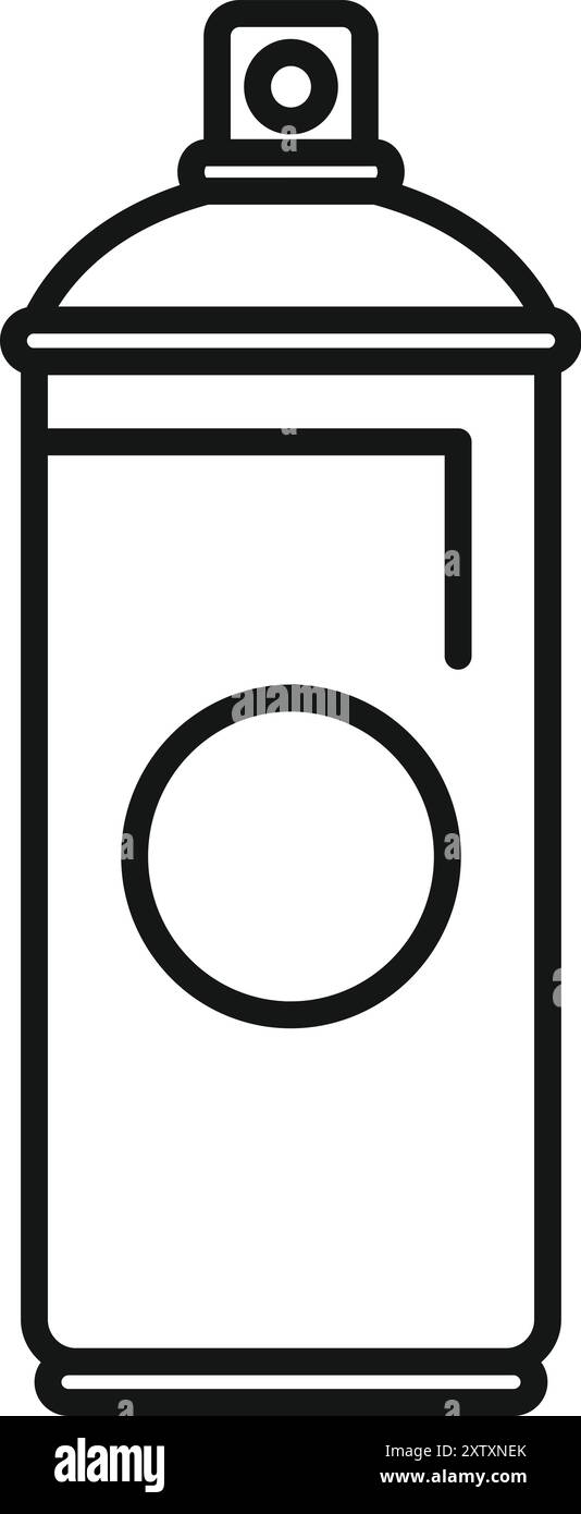 Einfaches Strichkunstsymbol einer Sprühdose, oft für Street Art und Graffiti verwendet Stock Vektor