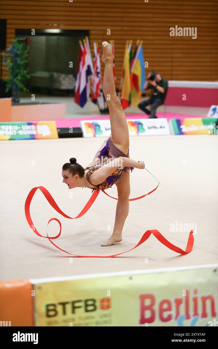 03. September 2023, Berlin, Deutschland, Margarita Kolosov, Olympiasiegerin, rhythmische Gymnastik, 2. Juli 2023, Berlin, Teammeister 2023, Felix Wolf Stockfoto