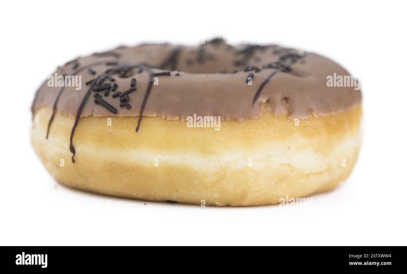 Donuts isoliert auf weißem Hintergrund mit einem weichen Schatten (Nahaufnahme) Stockfoto