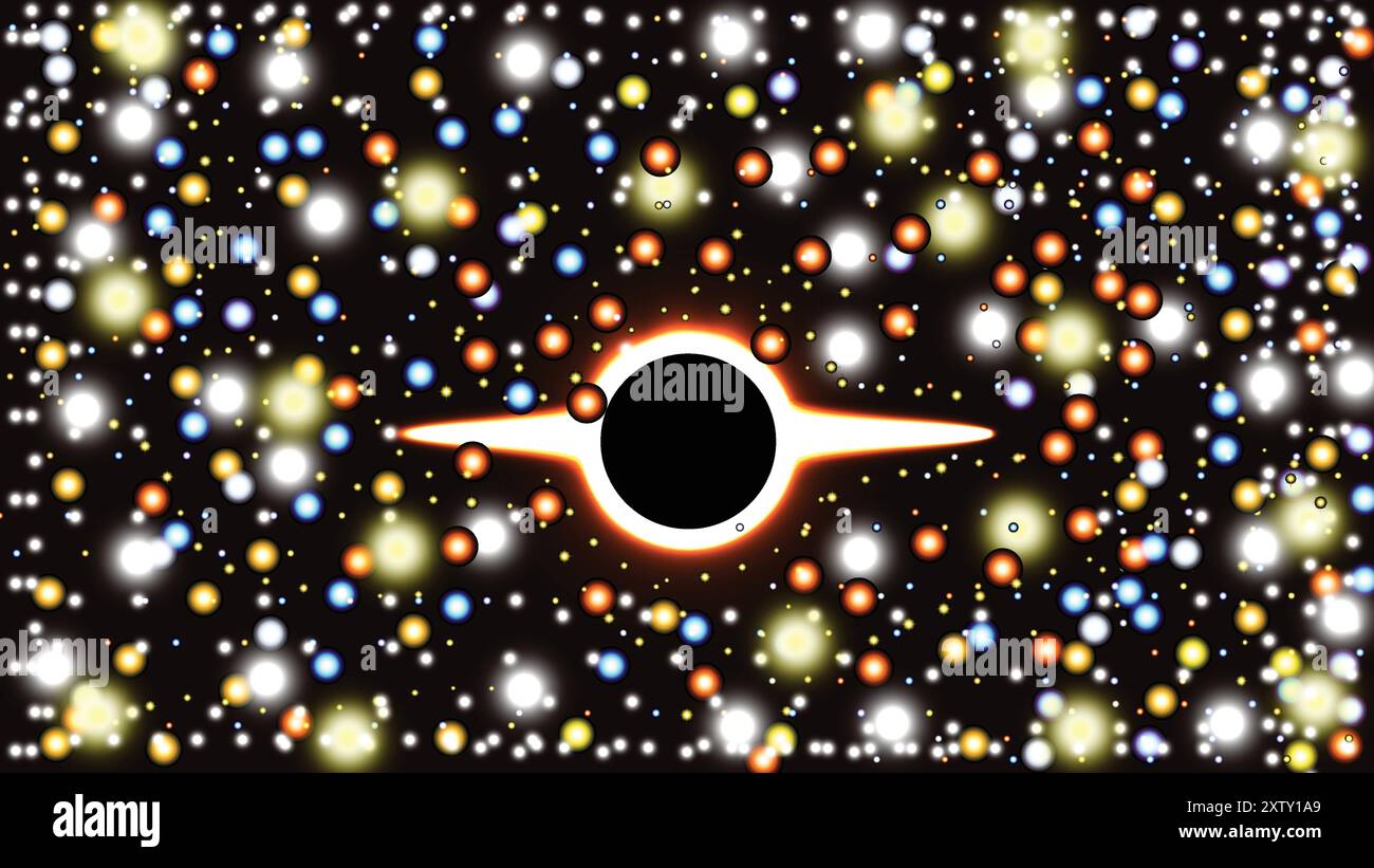 UNIVERSUM GALAXY MIT BLACKHOLE Stock Vektor