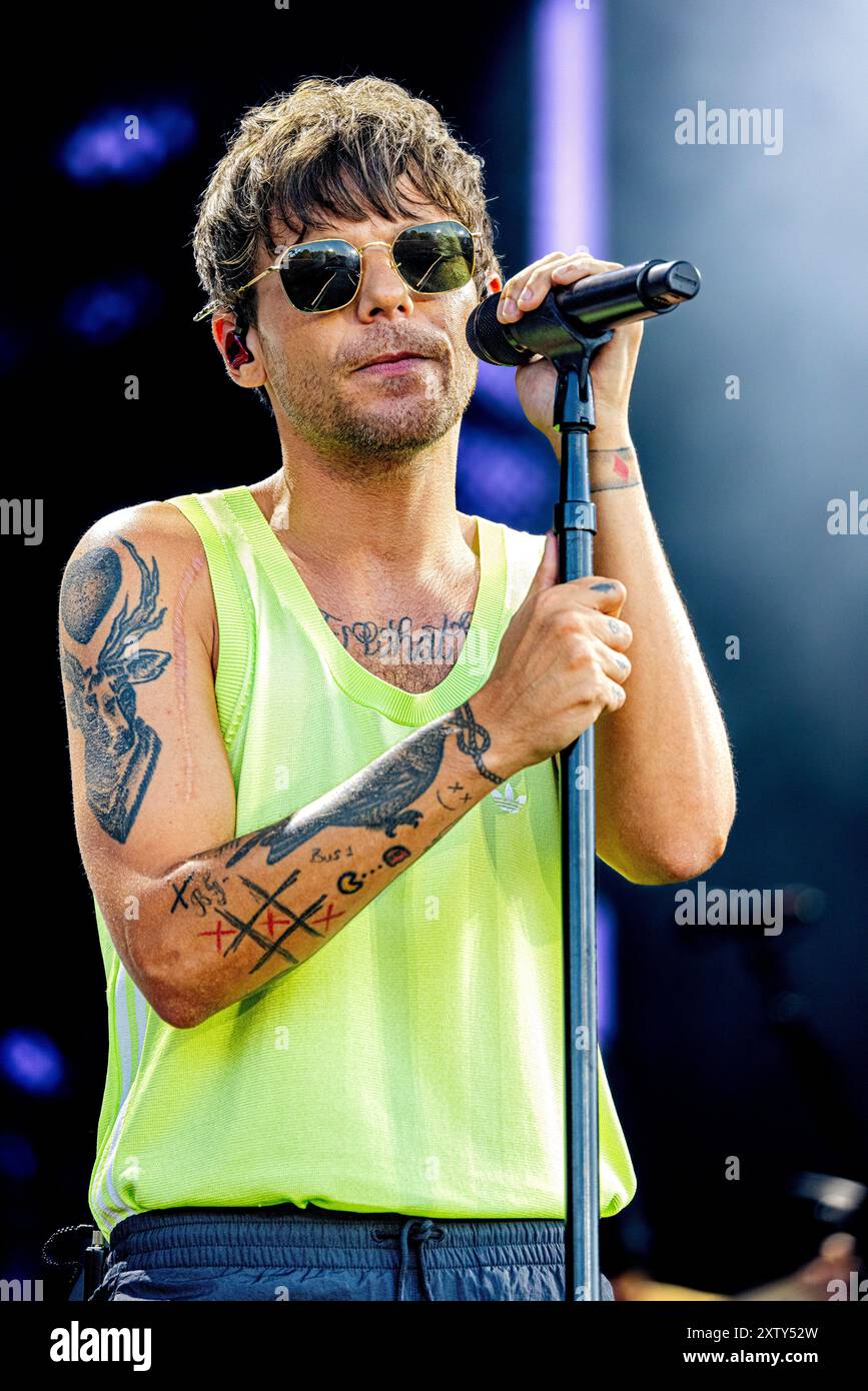 Ungarn 10 August 2024 Louis Tomlinson - Ex One Direction - Live beim Sziget Festival in Budapest © Andrea Ripamonti / Alamy Stockfoto