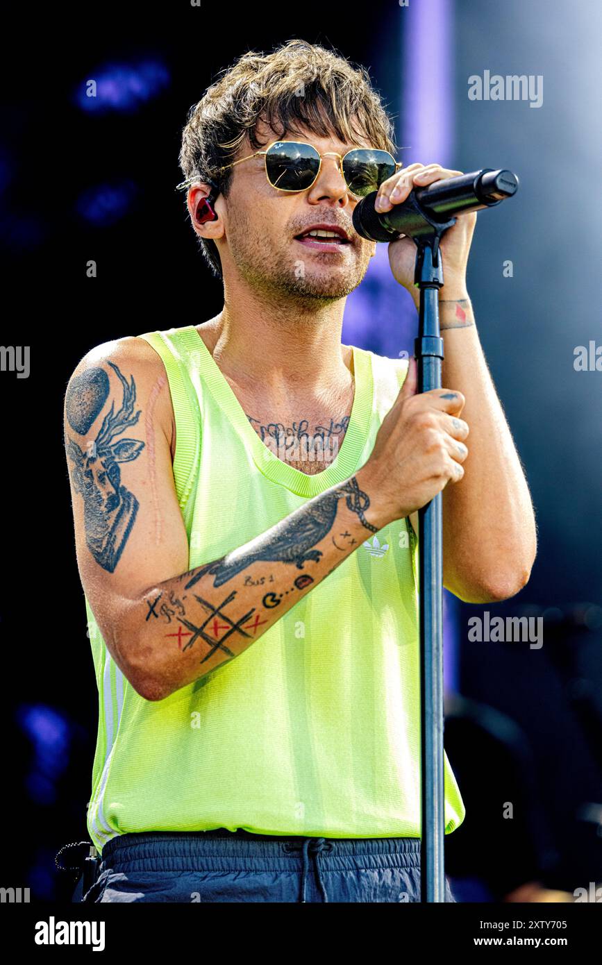 Ungarn 10 August 2024 Louis Tomlinson - Ex One Direction - Live beim Sziget Festival in Budapest © Andrea Ripamonti / Alamy Stockfoto