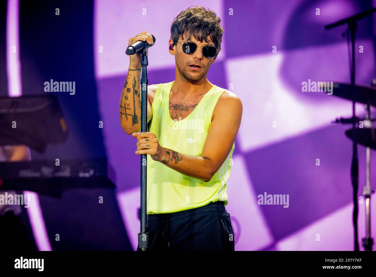 Ungarn 10 August 2024 Louis Tomlinson - Ex One Direction - Live beim Sziget Festival in Budapest © Andrea Ripamonti / Alamy Stockfoto