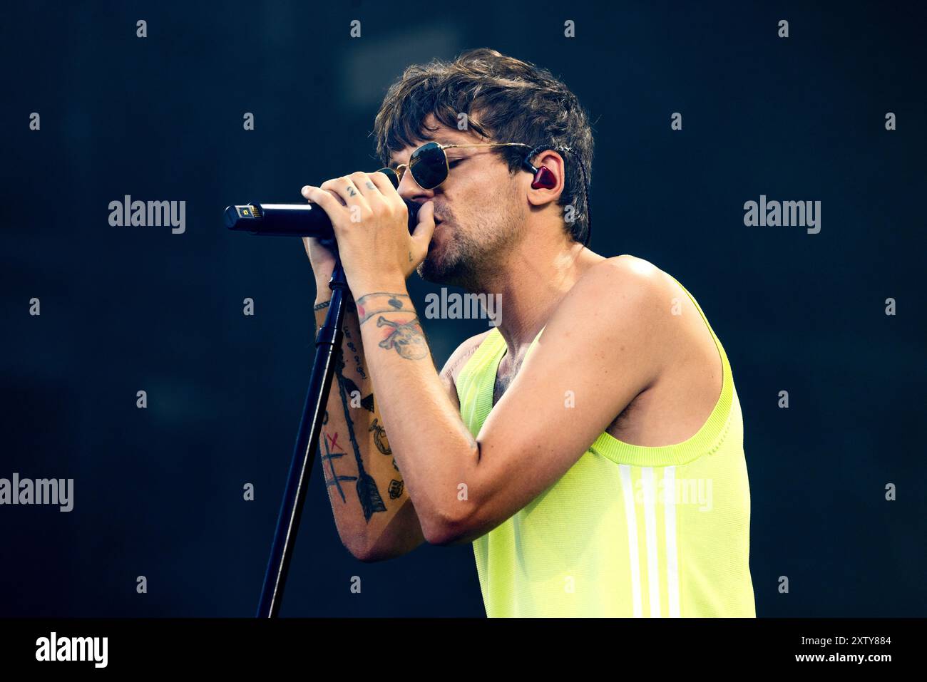 Ungarn 10 August 2024 Louis Tomlinson - Ex One Direction - Live beim Sziget Festival in Budapest © Andrea Ripamonti / Alamy Stockfoto