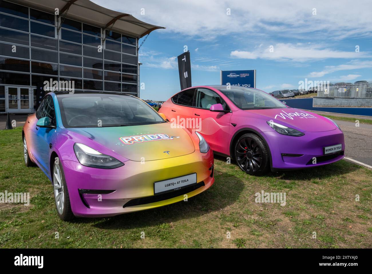 British Motor Show 2024, in Farnborough, Hampshire, England, Vereinigtes Königreich vom 15. bis 18. August 2024. Tag 2 der jährlichen Veranstaltung. Stockfoto