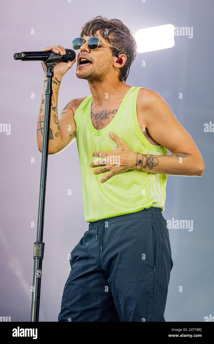 Ungarn 10 August 2024 Louis Tomlinson - Ex One Direction - Live beim Sziget Festival in Budapest © Andrea Ripamonti / Alamy Stockfoto