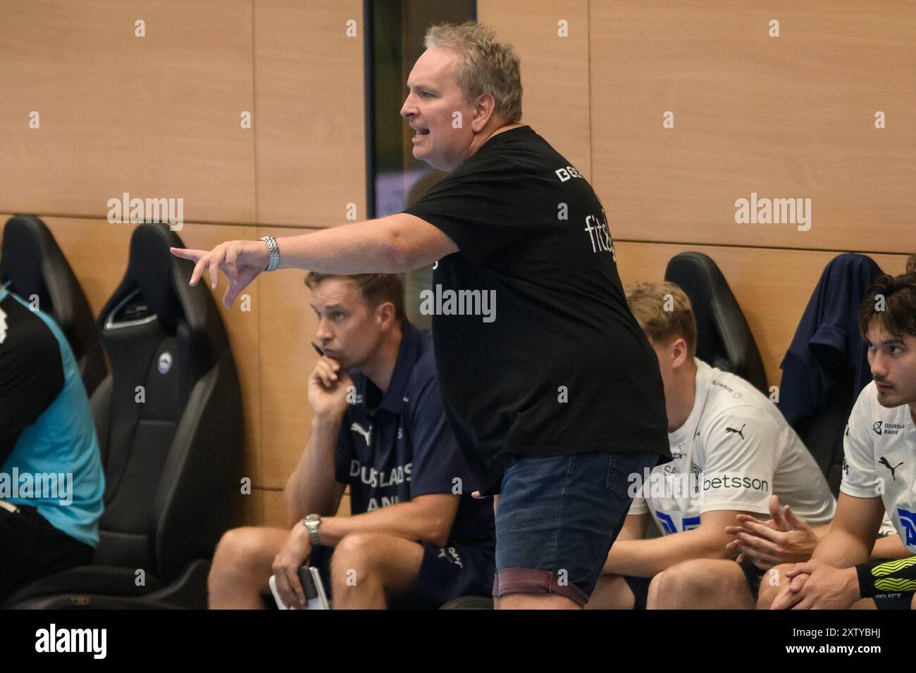 Nick, Rasmussen (sah-Skanderborg AGF, Trainer) GER, ThSV Eisenach gegen sah-Skanderbork AGF, Handball, Diakin 1. Handballbundesliga Maenner, 2.Wartburg Cup, Spielzeit 2024/2025, Freitag, 16.08.2024, 20.30Uhr Foto: Eibner-Pressefoto/Martin Herbst Stockfoto