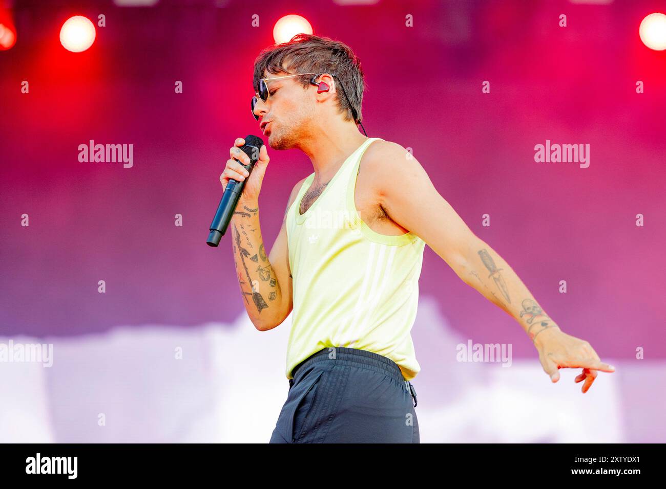 Ungarn 10 August 2024 Louis Tomlinson - Ex One Direction - Live beim Sziget Festival in Budapest © Andrea Ripamonti / Alamy Stockfoto