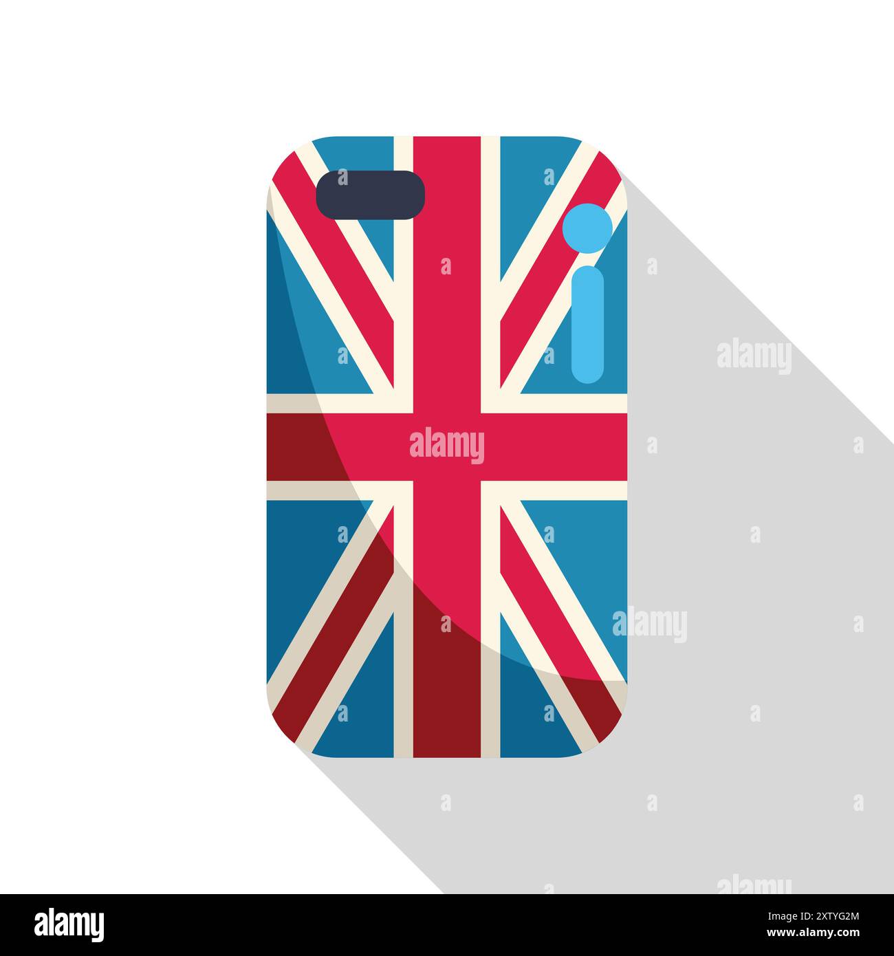 Smartphone zeigt die Flagge der union von großbritannien für patriotische Feiertage Stock Vektor