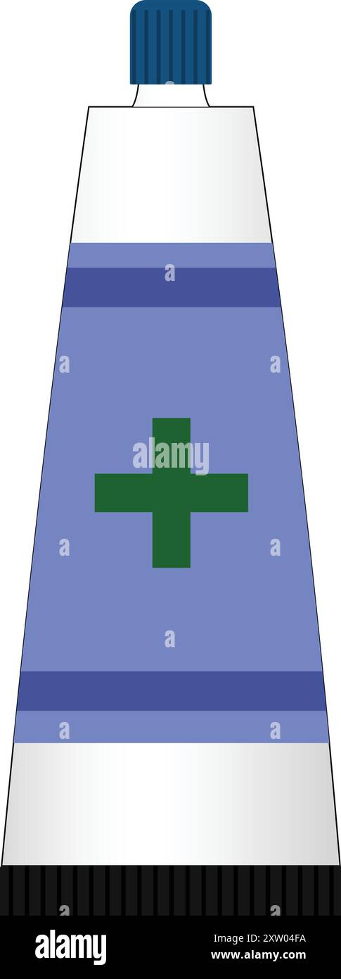 Medizinschlauch, medizinische Medikamente, Gesundheitswesen und Medizin, pharmazeutische Symbole, Medizinflasche Stock Vektor