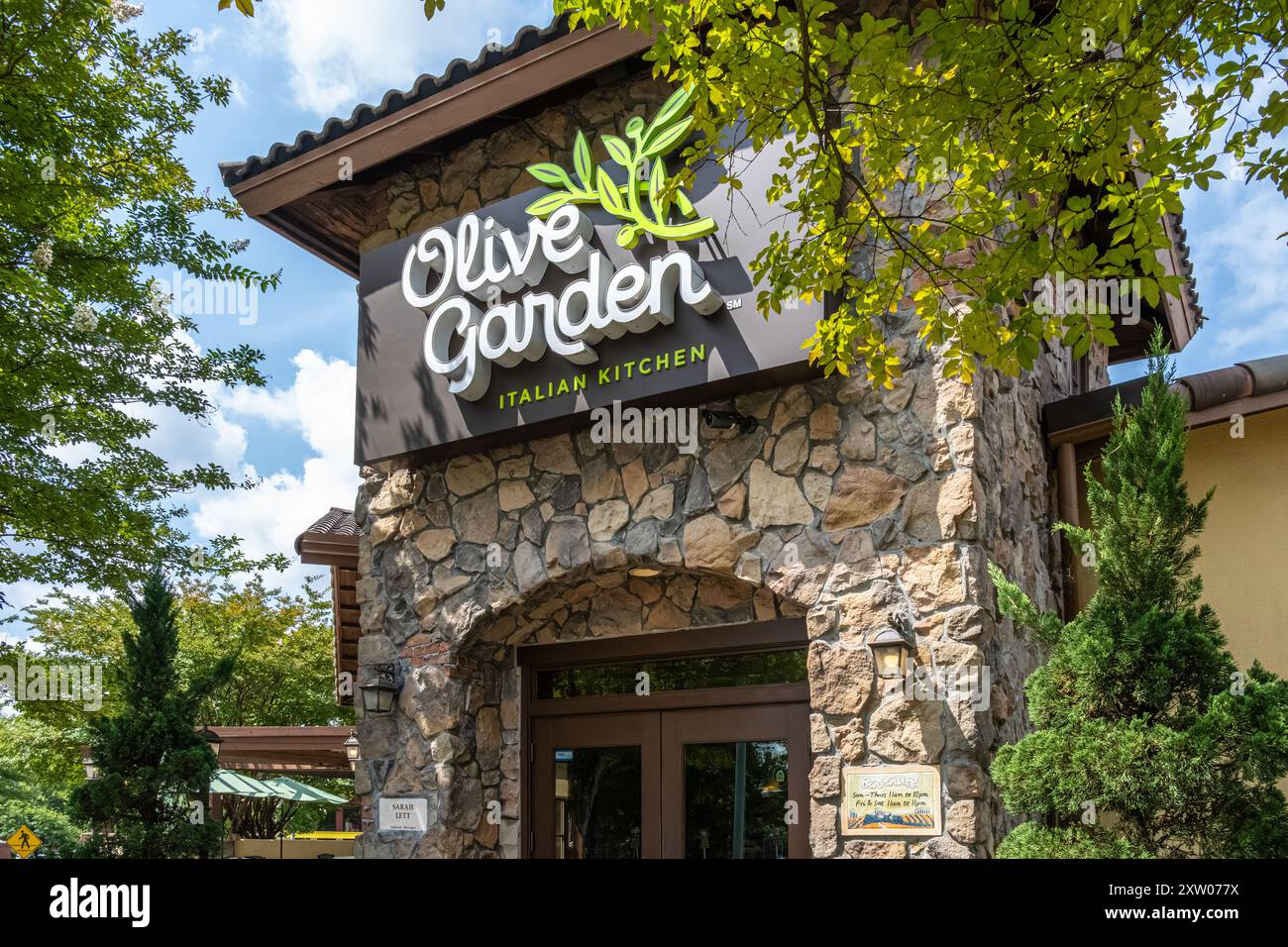 Olive Garden Italian Kitchen Restaurant in Buford, Georgia, in der Nähe von Atlanta. (USA) Stockfoto