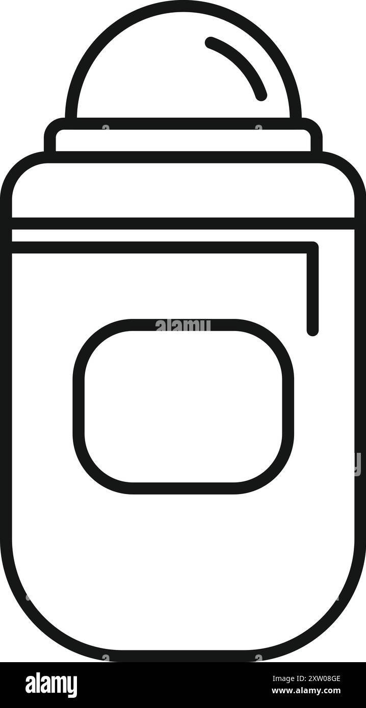 Roll-on-Deodorant-Stick sorgt für langanhaltende Frische den ganzen Tag über Stock Vektor