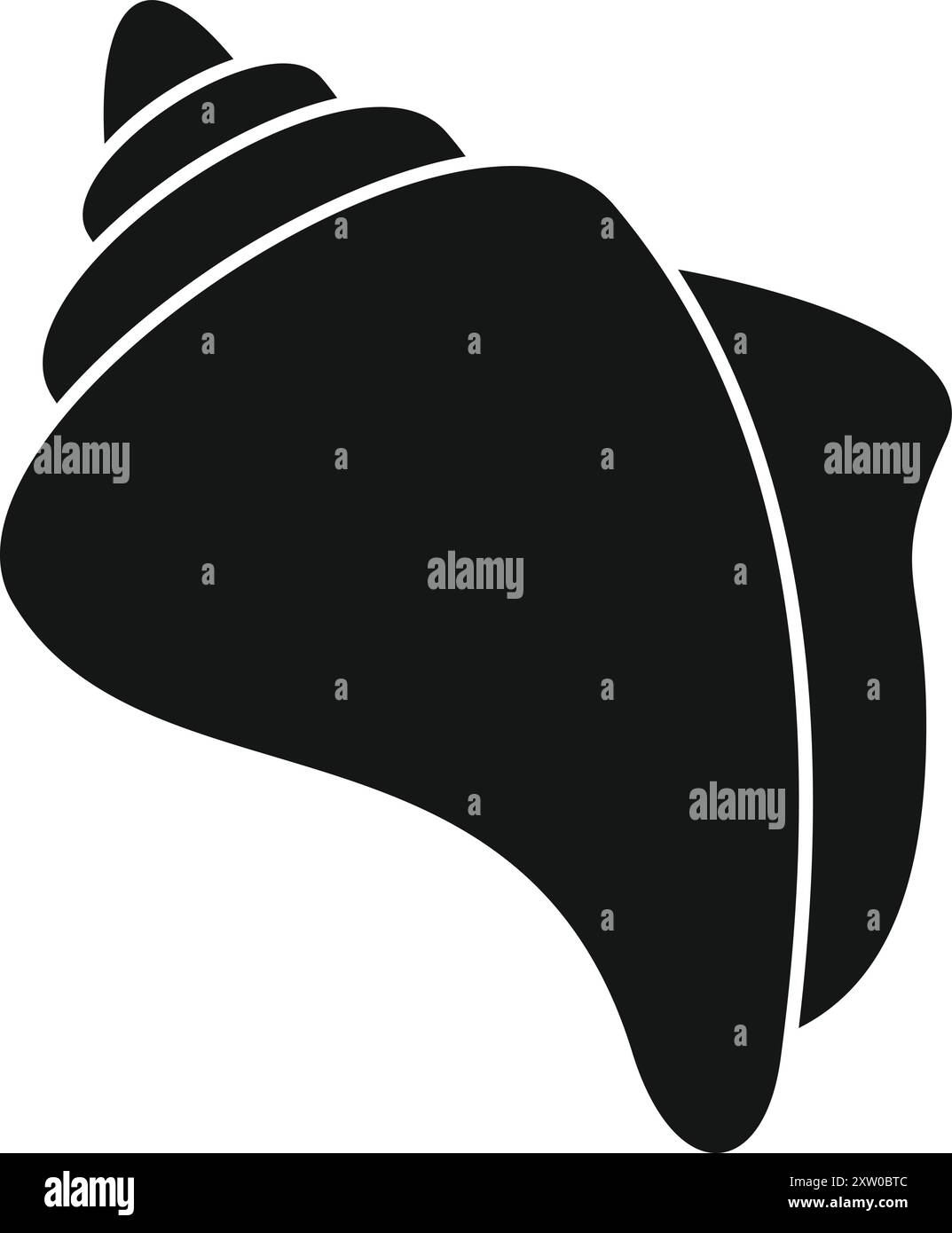 Einfache Vektor-Illustration einer Muschel, die die Schönheit des Ozeans in Ihre Designs bringt Stock Vektor