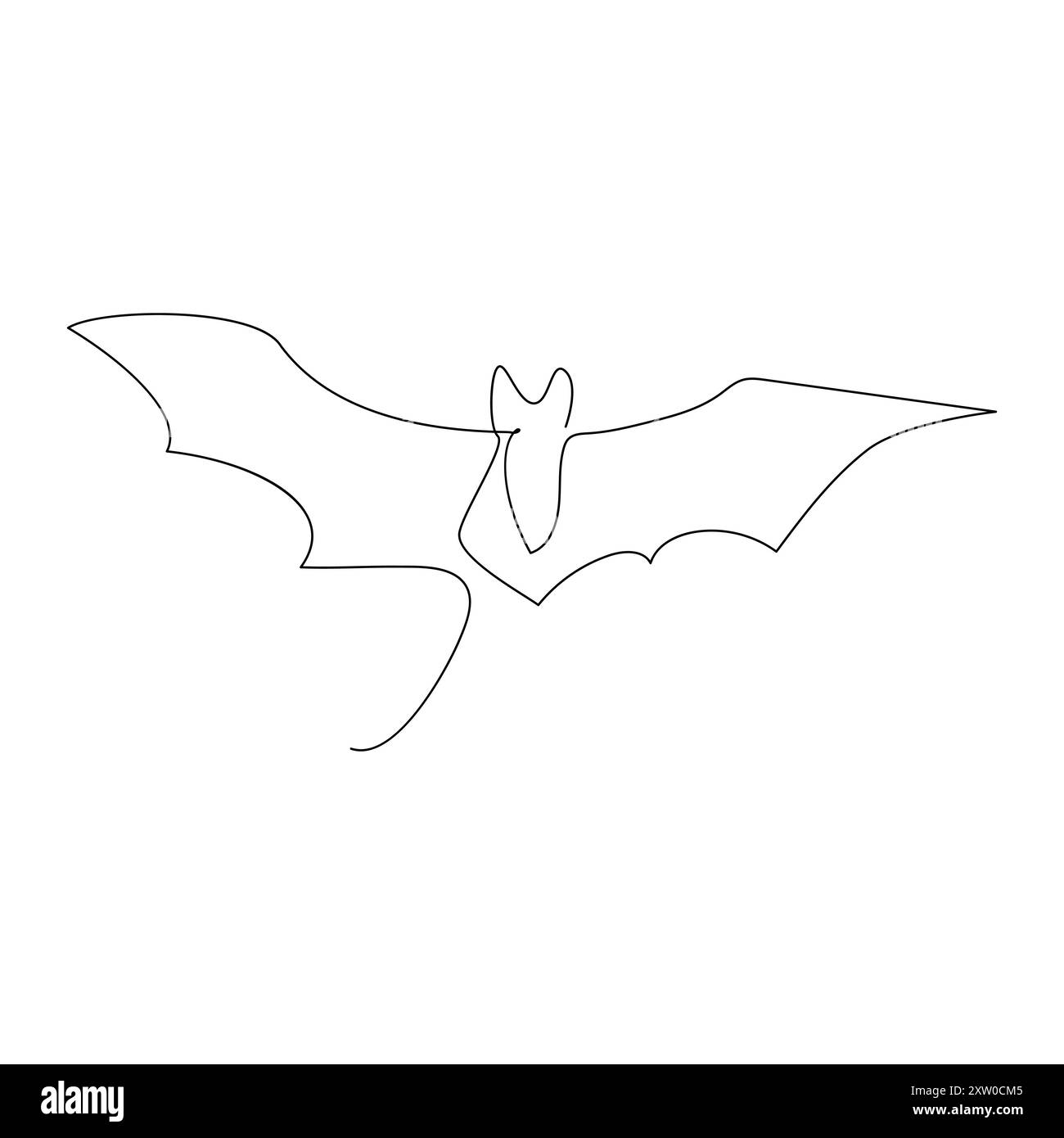 Durchgehende einzeilige Schmetterling fliegende einzeilige Umrisszeichnung Illustration Stock Vektor