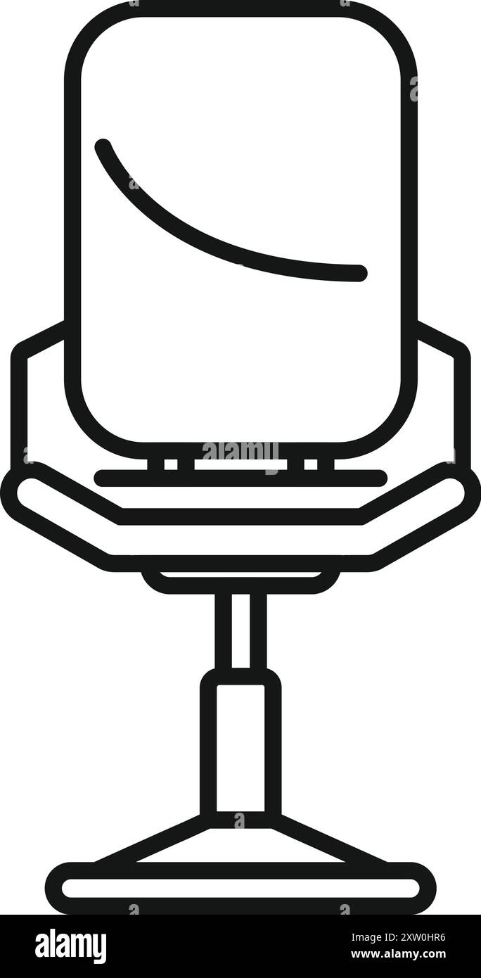 Einfaches Symbol eines Bürostuhls, perfekt für Websites und Apps in Bezug auf Möbel, Büros oder Arbeitsbereiche Stock Vektor