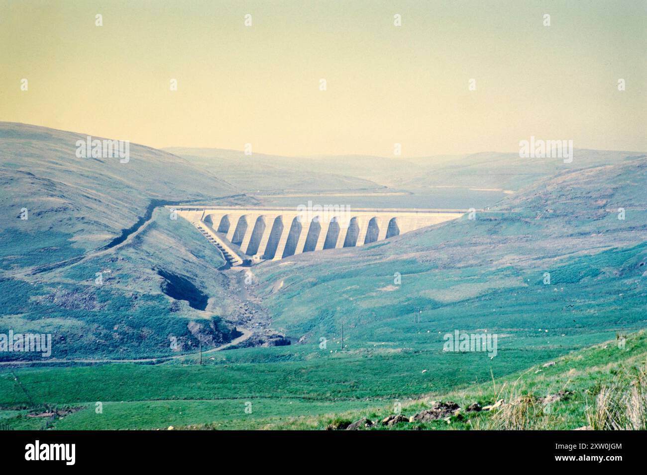 Nant-y-Moch Stausee, Rheidol Hydro Electric Station, Ponterwyd, Ceredigion früher Cardiganshire, Nord-Wales, UK 1973 Stockfoto