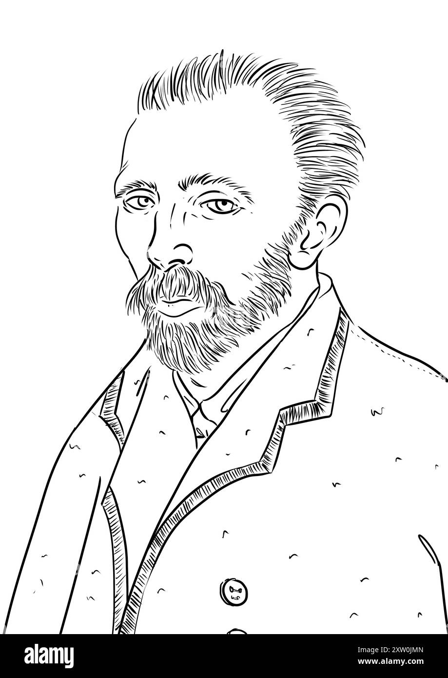 Porträt von Vincent Van Gogh, berühmtem Maler Stockfoto