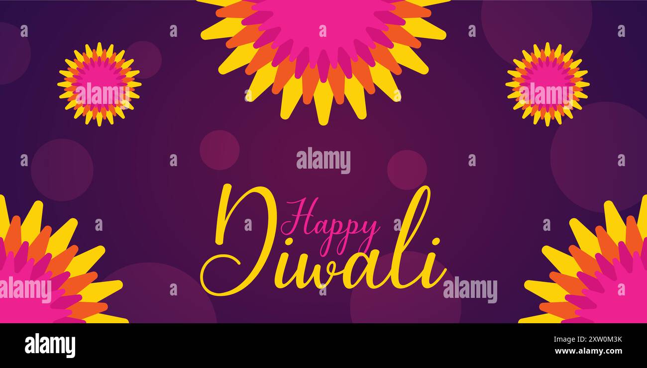 Happy Diwali Floral Hintergrund Stock Vektor