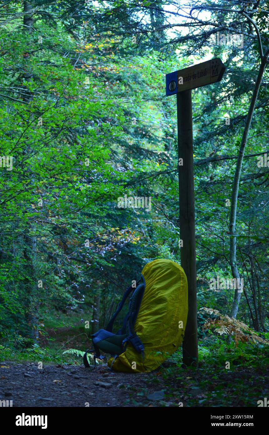 Trekking in den Pyrenäen Stockfoto