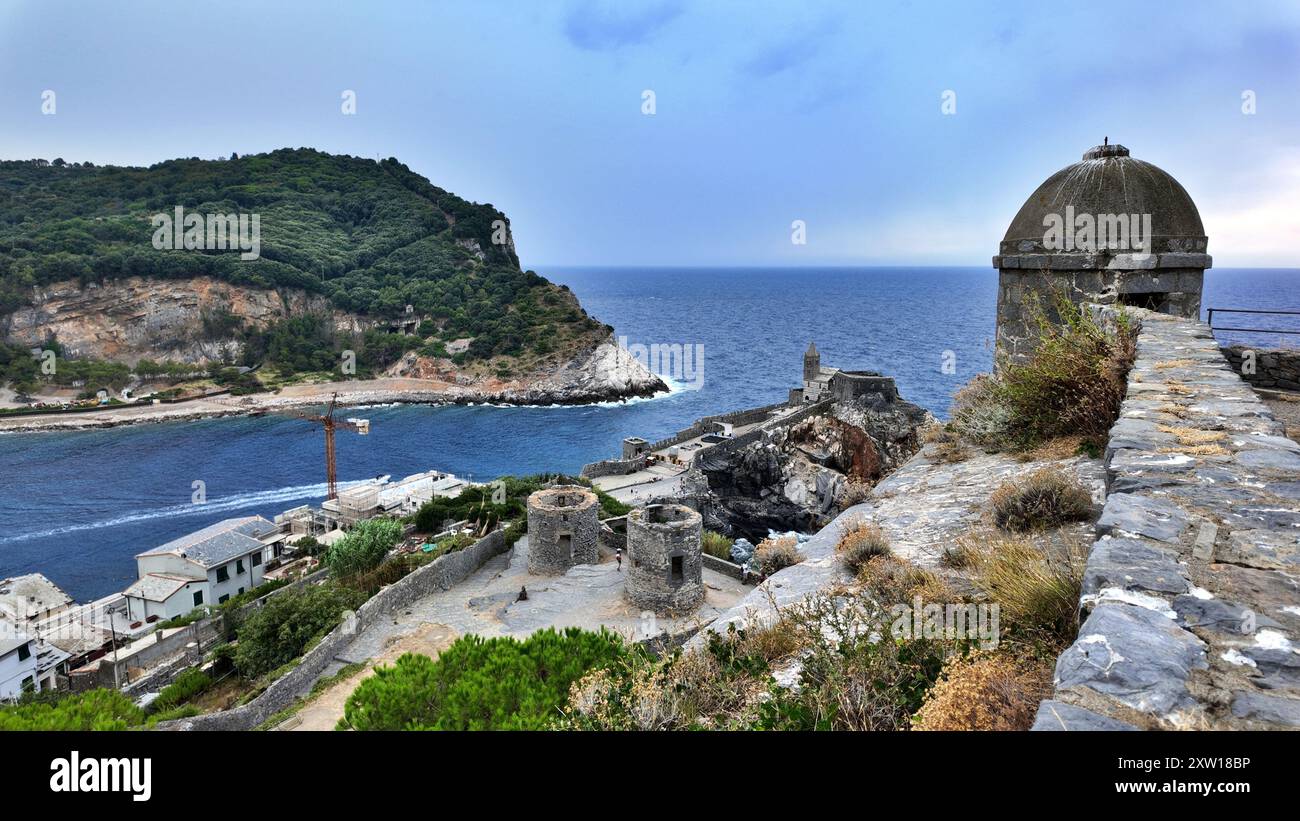 Detail des Innenraums der Burg Doria in Portovenere. Porto Venere, Italien Stockfoto