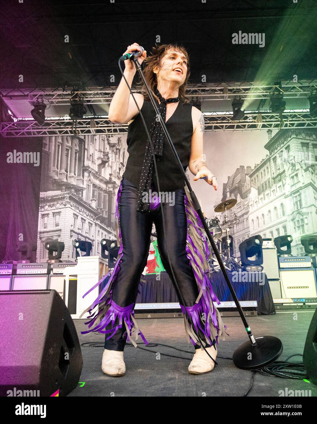 16. August 2024: Die britische Rockband The Struts tritt am 16. August 2024 im Rock the Ruins in Indianapolis auf. (Kreditbild: © Lora Olive/ZUMA Press Wire) NUR REDAKTIONELLE VERWENDUNG! Nicht für kommerzielle ZWECKE! Stockfoto