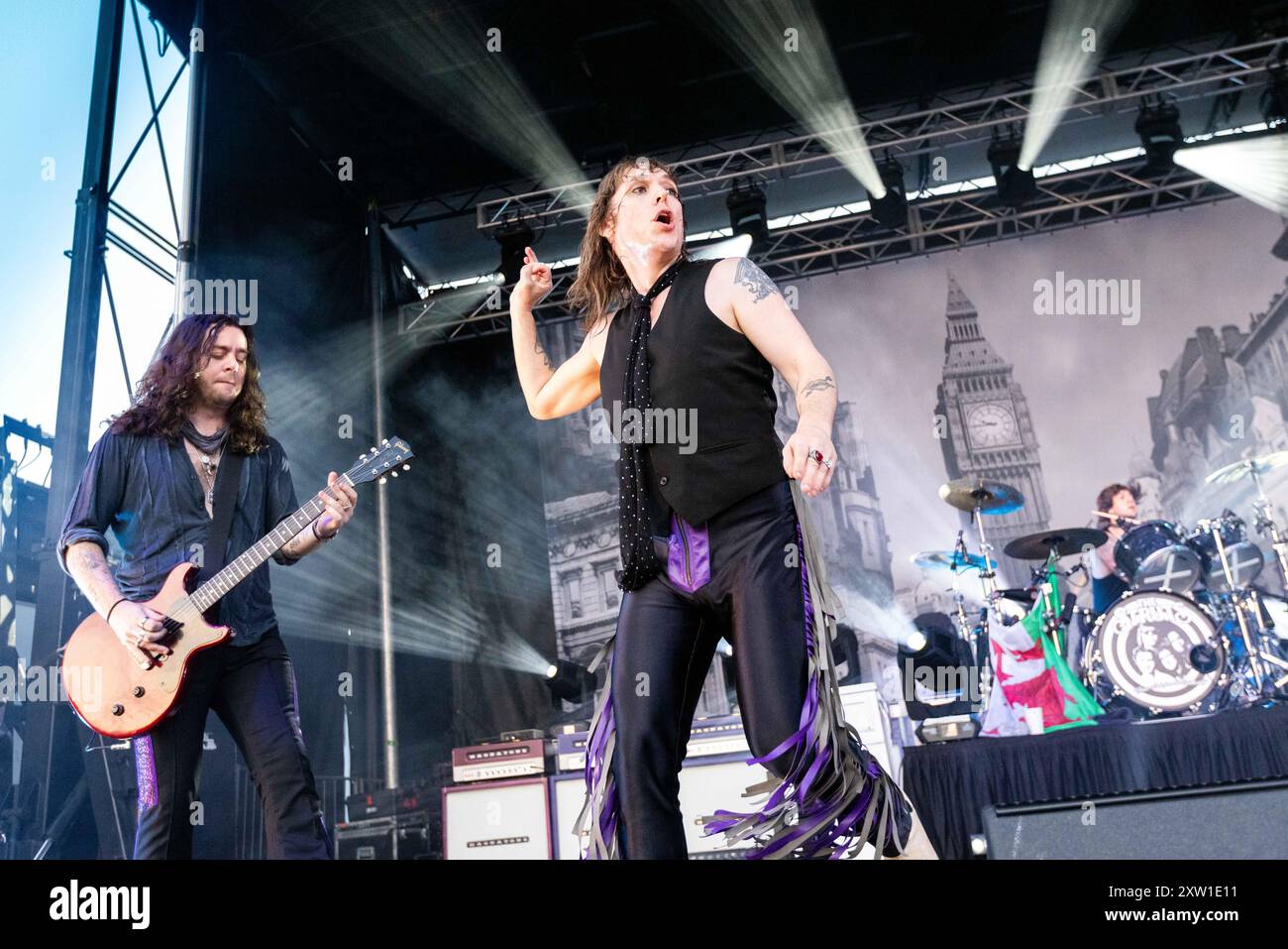 16. August 2024: Die britische Rockband The Struts tritt am 16. August 2024 im Rock the Ruins in Indianapolis auf. (Kreditbild: © Lora Olive/ZUMA Press Wire) NUR REDAKTIONELLE VERWENDUNG! Nicht für kommerzielle ZWECKE! Stockfoto