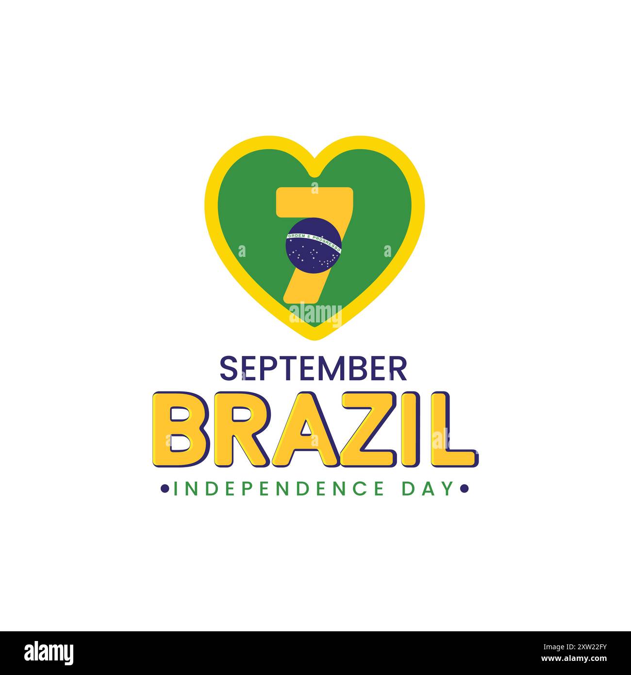 Brasilianischer Unabhängigkeitstag, 7. September, Kreatives Design Stock Vektor