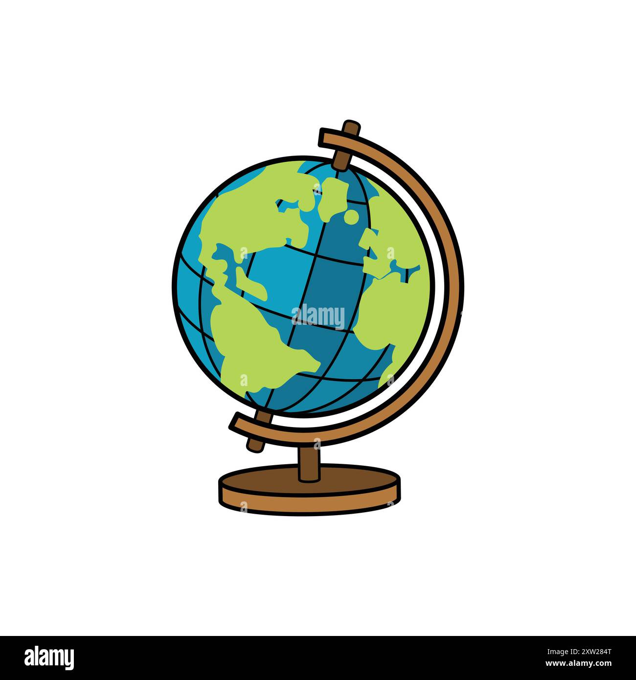 Weltkarte Globe Symbol, Clipart Stock Vektor
