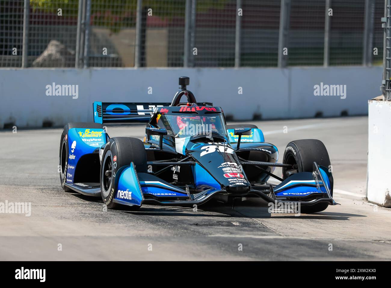19. Juli 2024, Toronto, ON, USA: PIETRO FITTIPALDI (30) aus Miami, Florida, reist während eines Trainings für die Ontario Honda Dealers Indy Toronto in Toronto ON durch die Kurven. (Kreditbild: © Walter G. Arce Sr./ASP via ZUMA Press Wire) NUR REDAKTIONELLE VERWENDUNG! Nicht für kommerzielle ZWECKE! Stockfoto