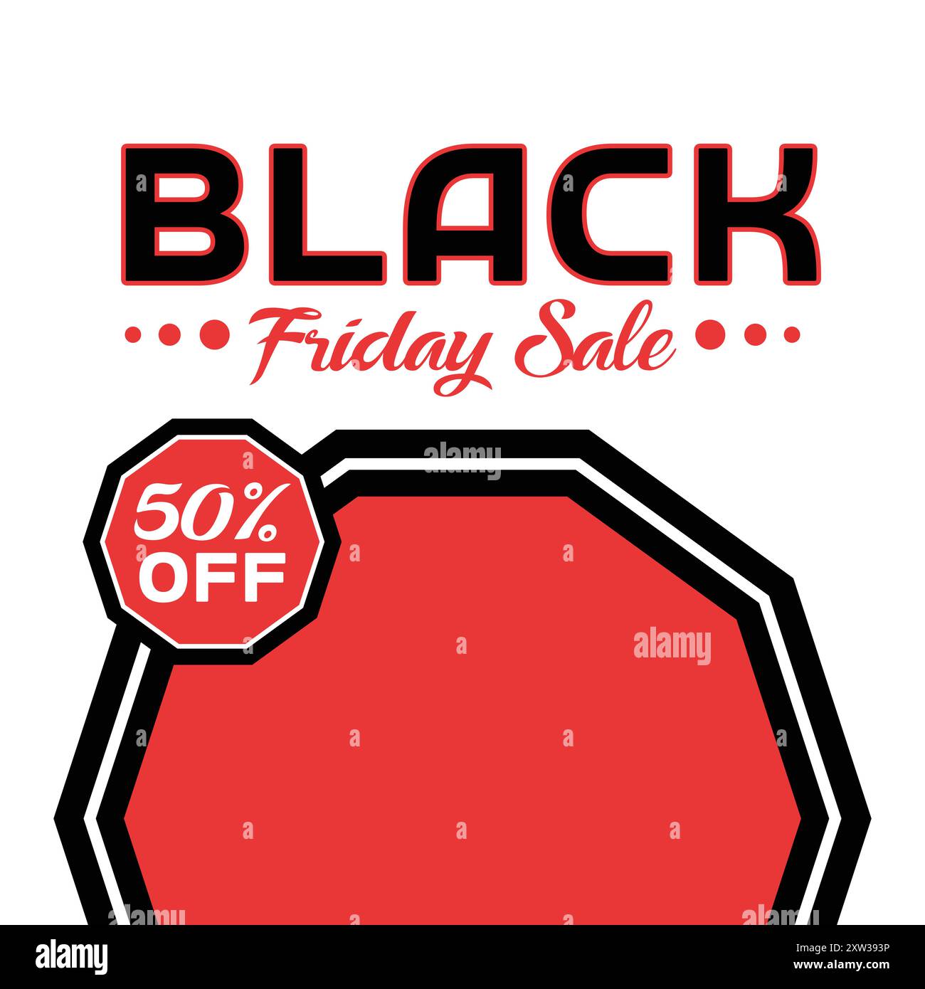 Black Friday Sale Social Media Post-Vorlage Stock Vektor