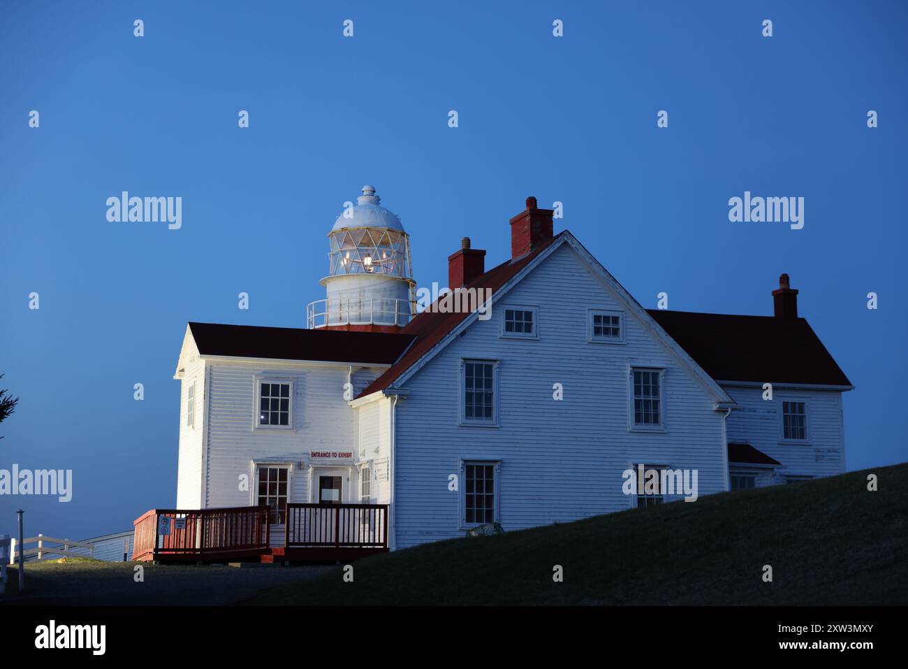 Long Point Lighthouse auf Crow Head North Twillingate Island Neufundland Kanada Stockfoto