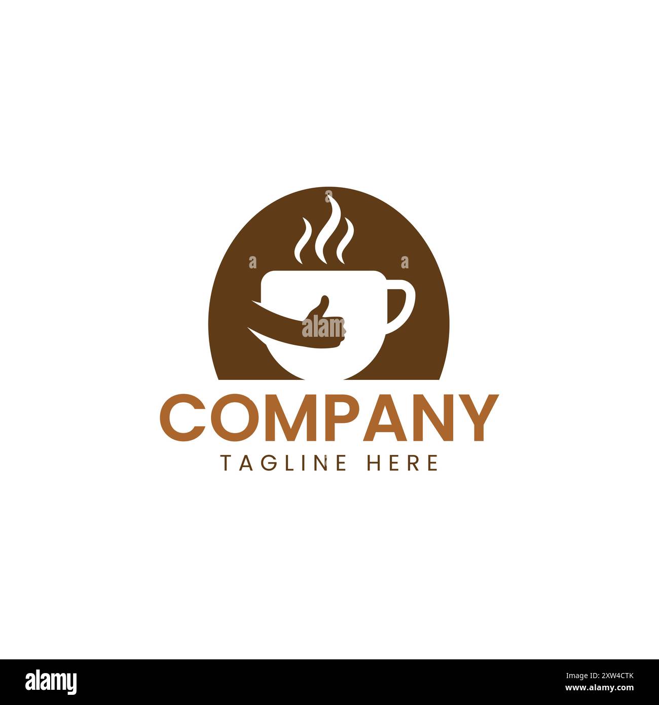 Cafe Logo Design – Cozy Coffee Cup Branding für Cafés und Restaurants Stock Vektor