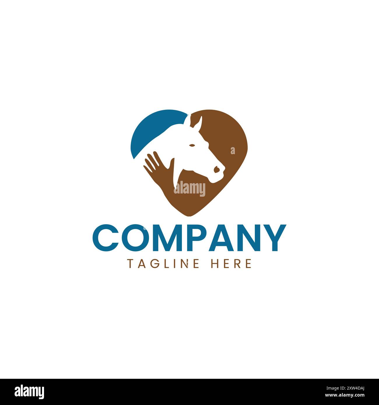 Pferdepflege-Logo Stock Vektor