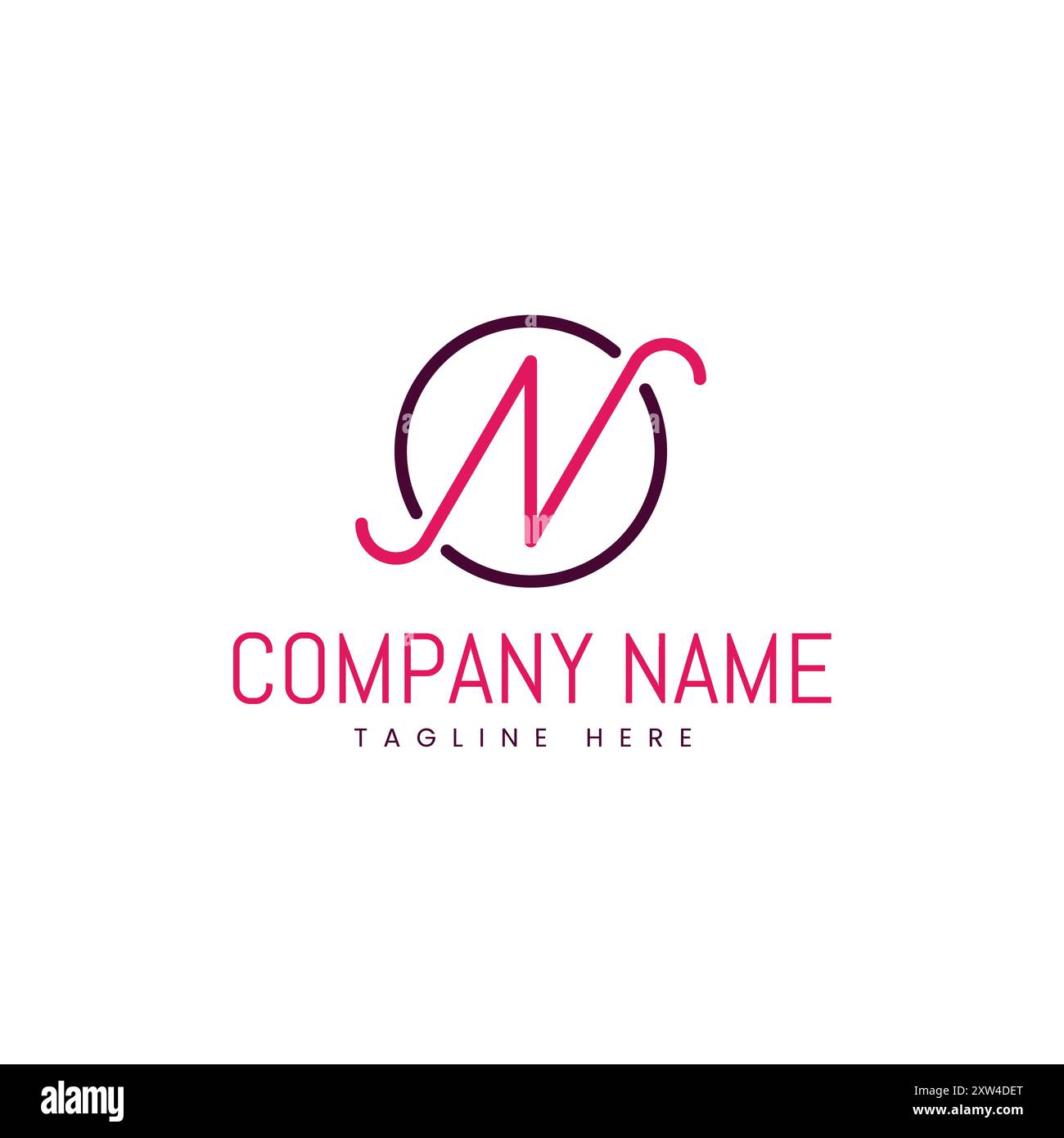 Stilvolles Initial-Logo-Design – Monogramm-Branding für Mode und Lifestyle Stock Vektor