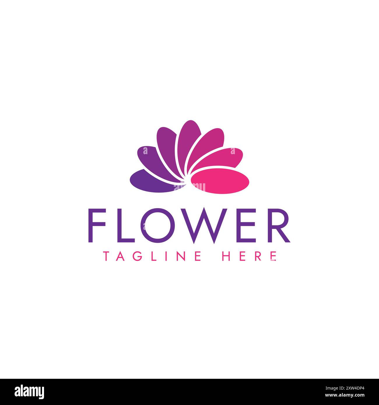 Design mit Blumenlogo – stilvolles, von Blumen inspiriertes Branding für Schönheit und Wellness Stock Vektor