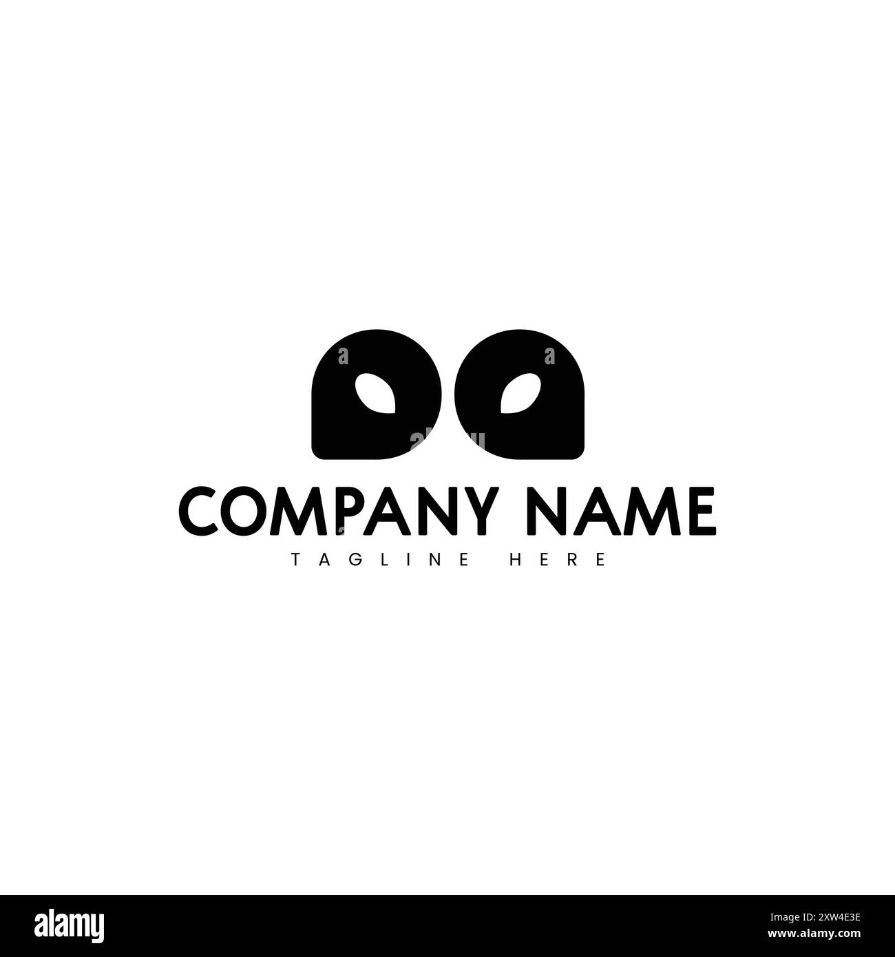 Creative Raccoon Eyes Logo-Design Stock Vektor