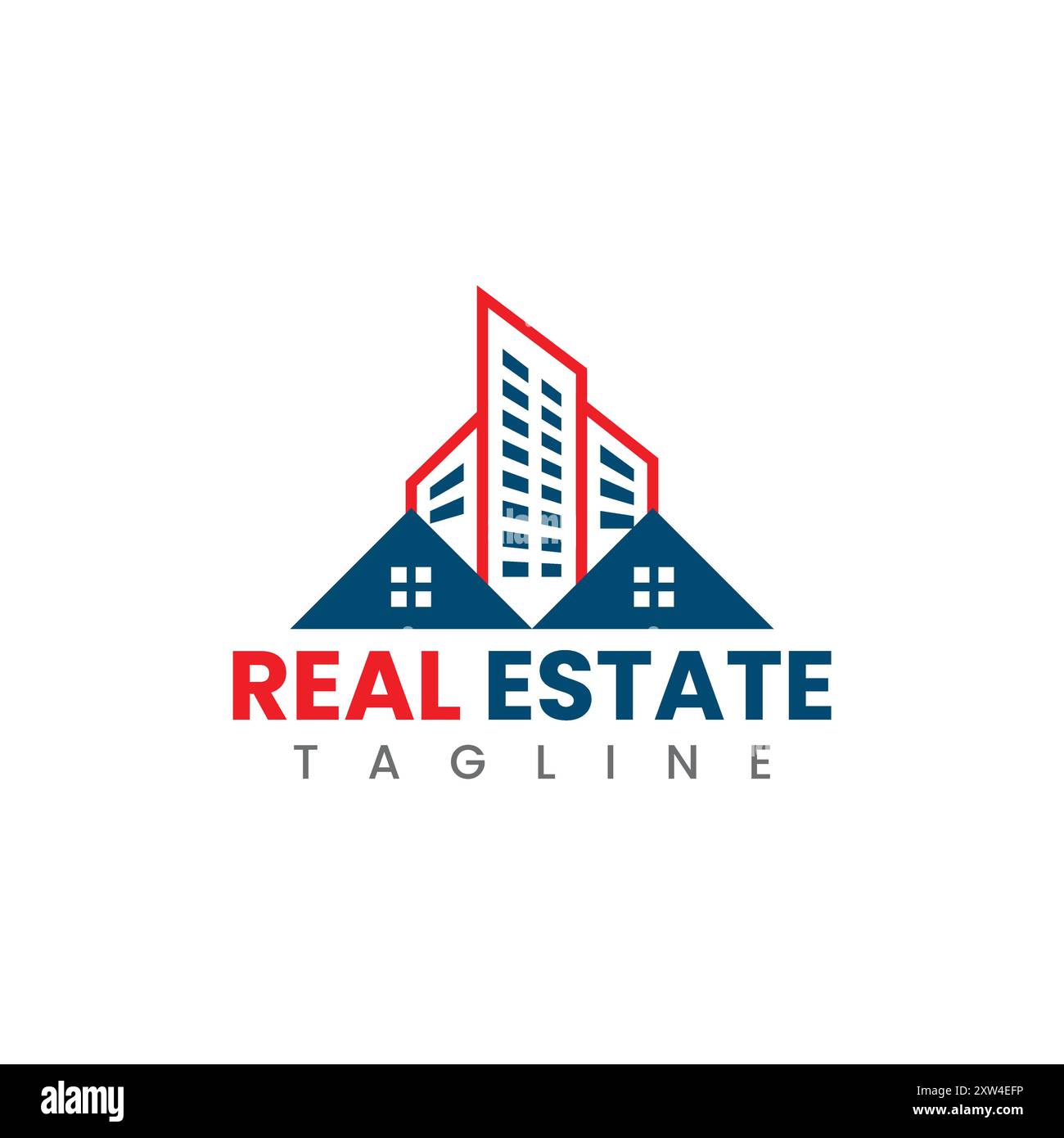 Design-Idee für das Real Estate Logo Stock Vektor