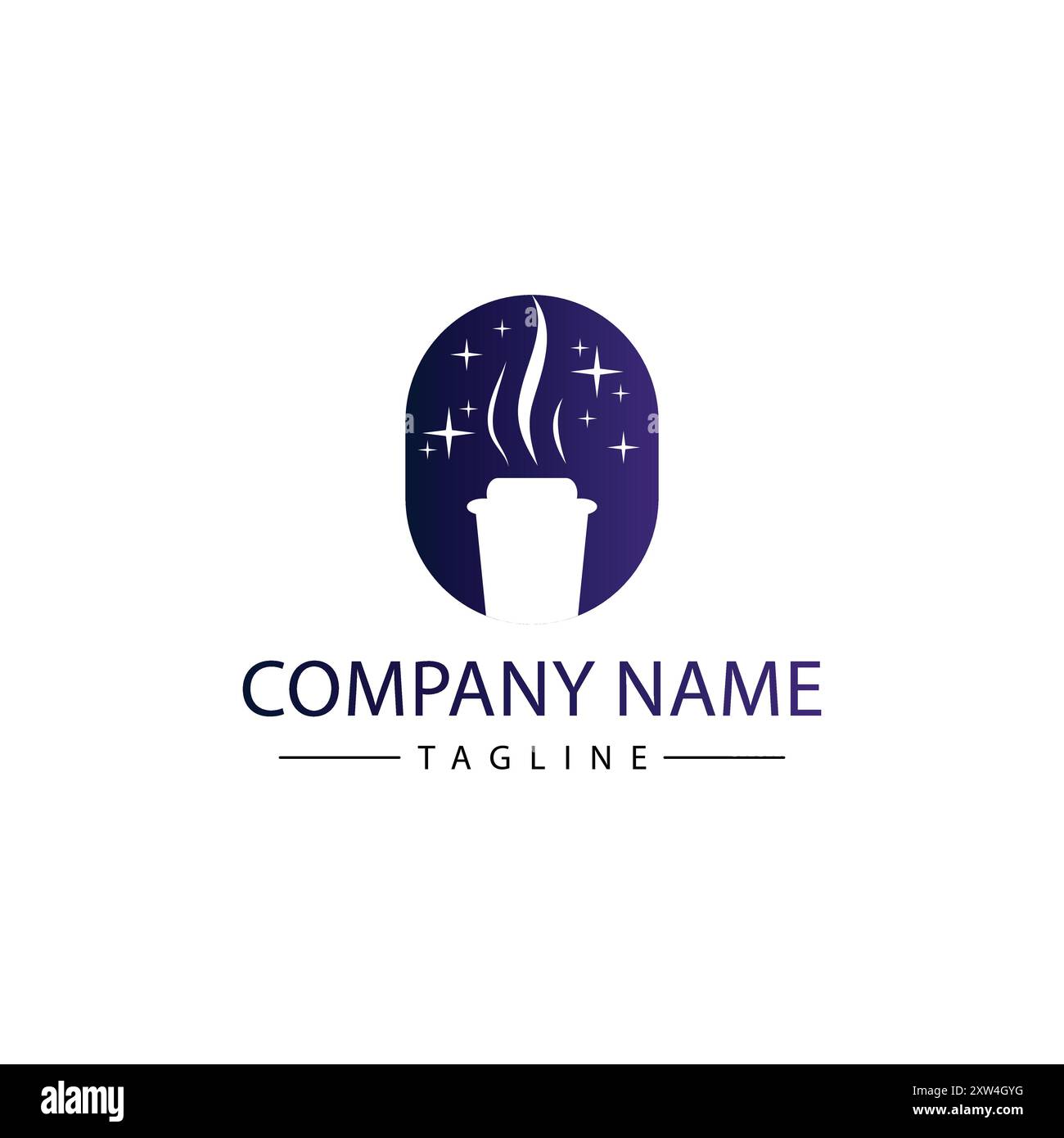 Magical Coffee Company Logo Stock Vektor