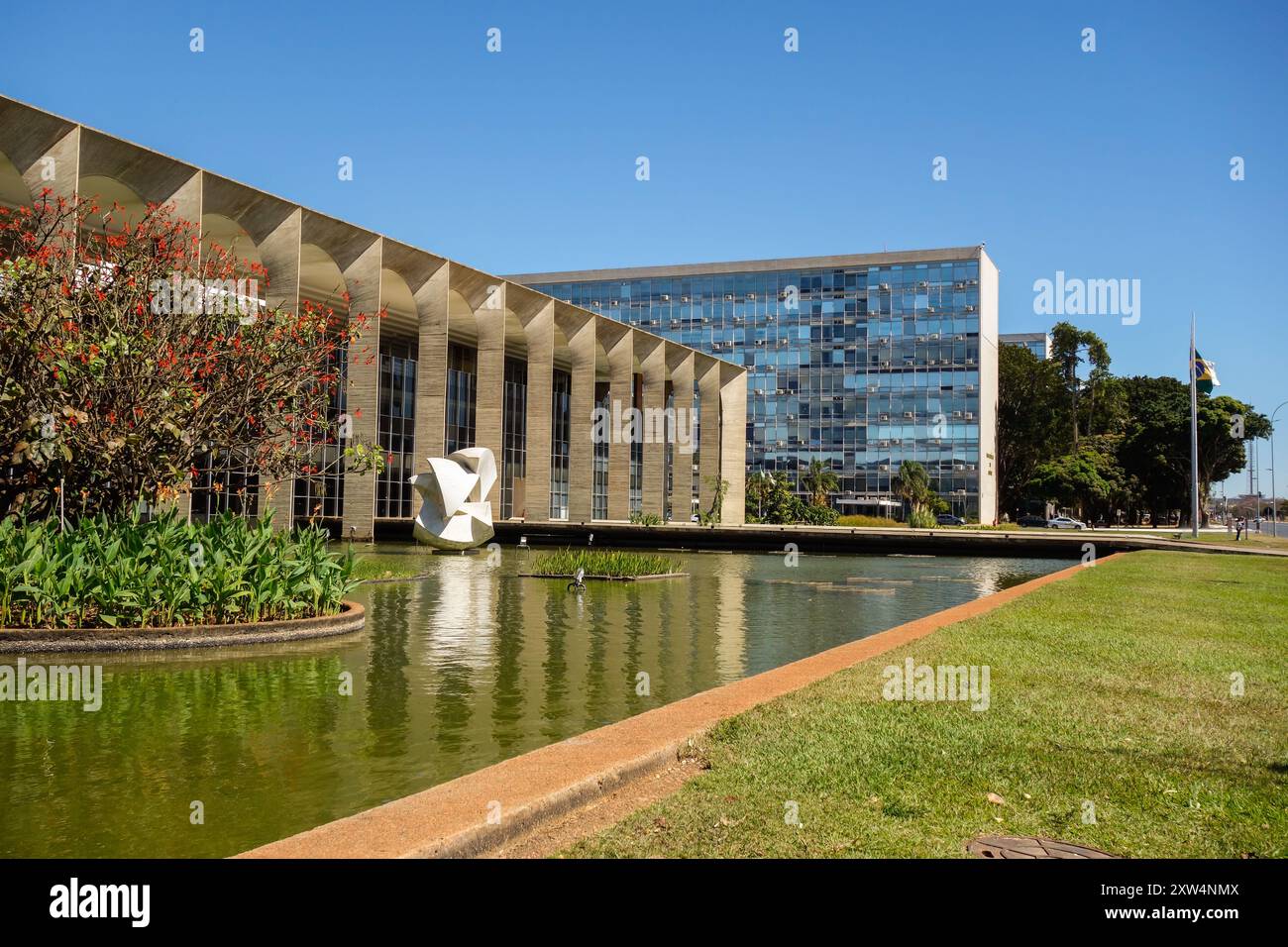 Itamaraty Palace, Hauptsitz des brasilianischen Außenministeriums in Brasilia, Hauptstadt. Stockfoto