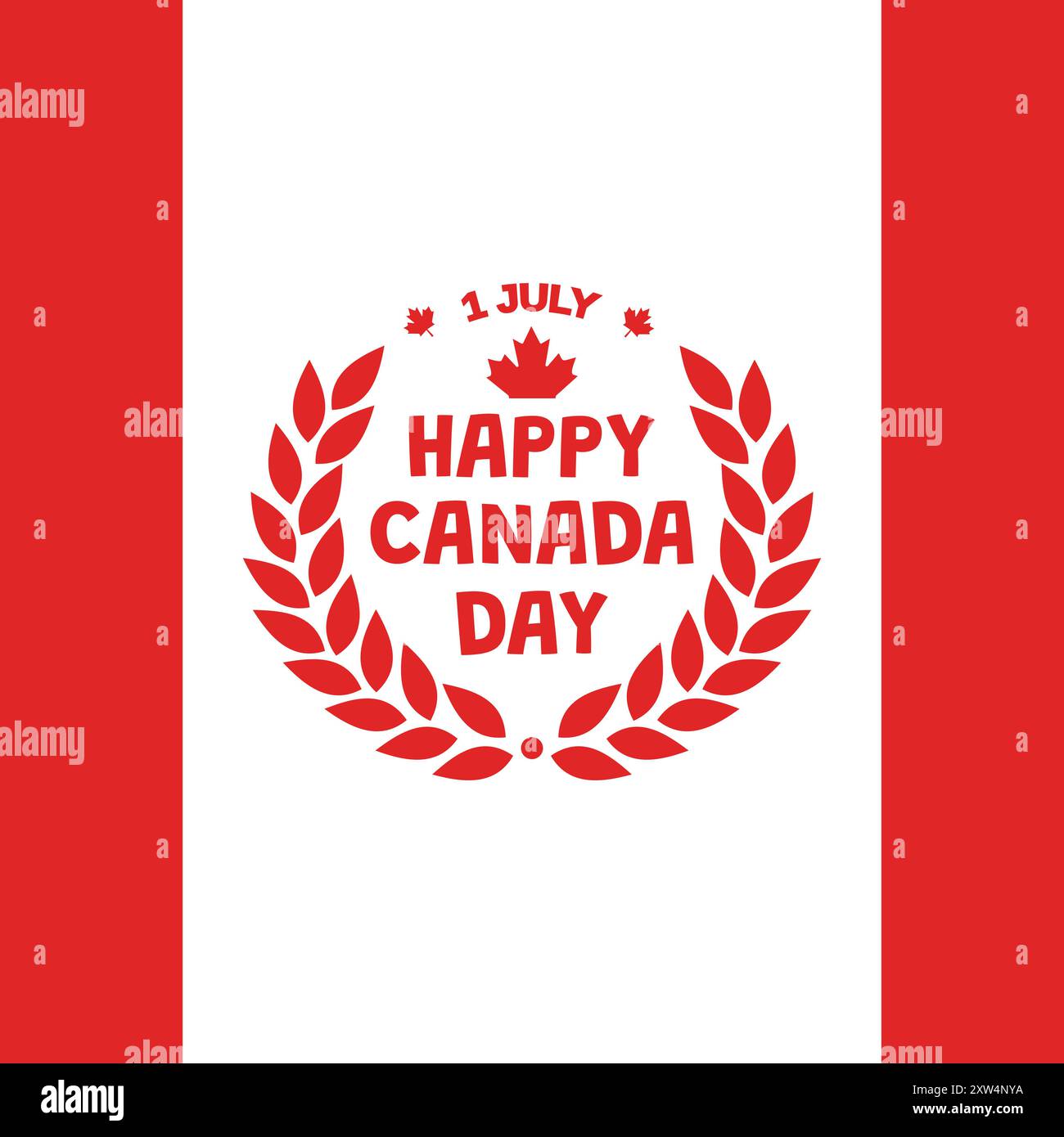 Happy Canada Day Poster, Social Media, Post, Vorlage Stock Vektor