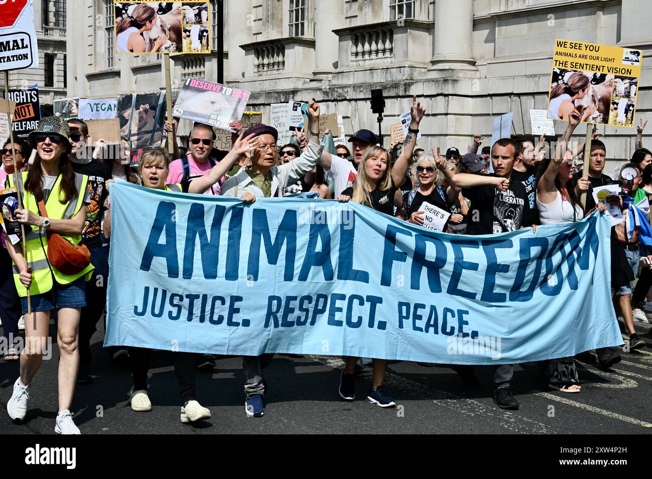 National Animal Rights March UK, Whitehall, London, UK Stockfoto