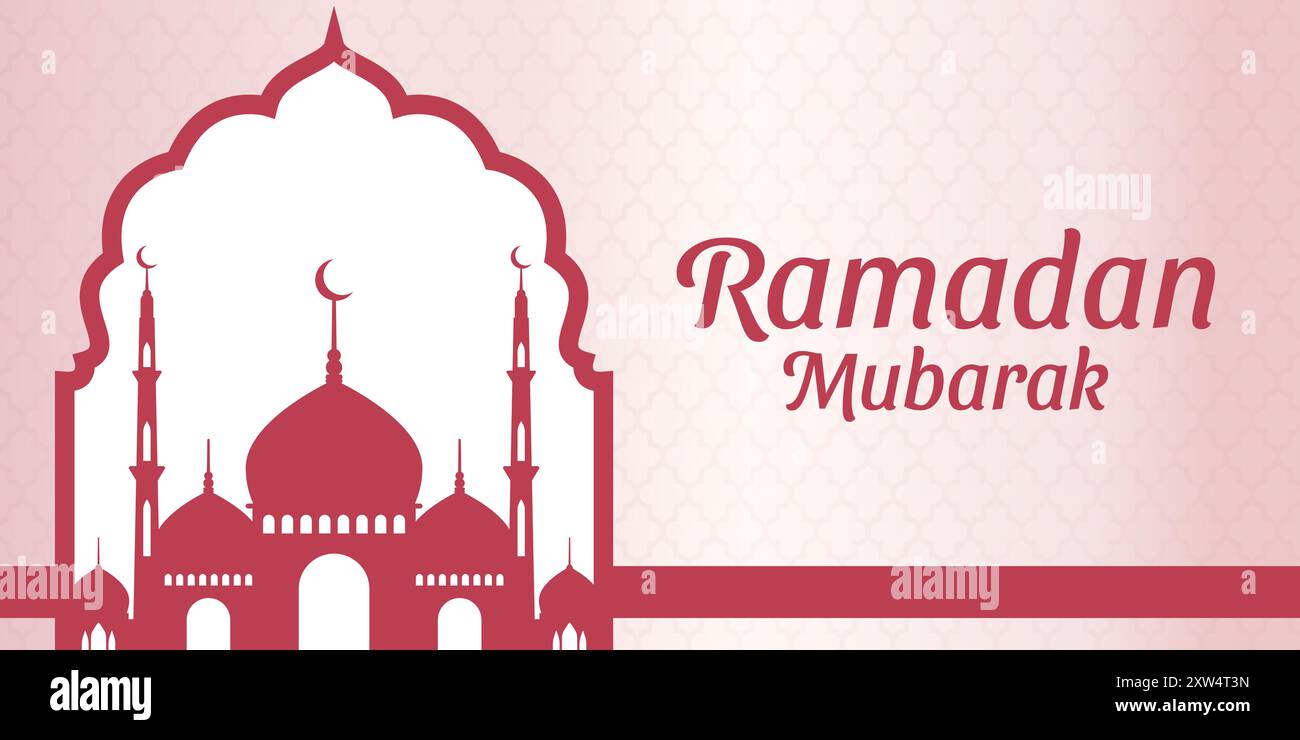 Ramadan Mubarak Dekoratives Banner Stock Vektor