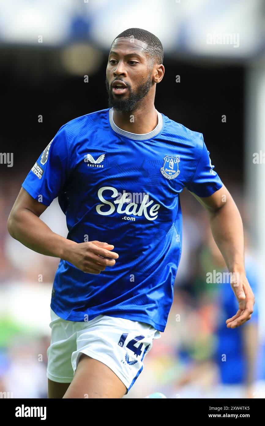 Goodison Park, Liverpool, Großbritannien. August 2024. Premier League Football, Everton gegen Brighton und Hove Albion; Beto of Everton Credit: Action Plus Sports/Alamy Live News Stockfoto