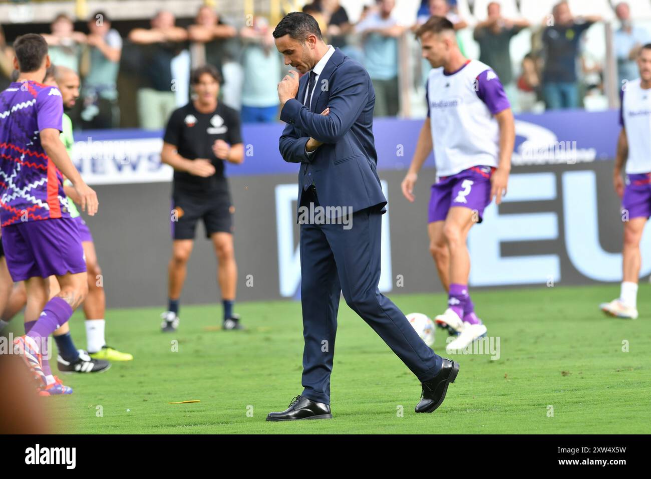 Raffaele Palladino Trainer von Fiorentina während Parma Calcio vs ACF Fiorentina, italienischer Fußball Serie A Spiel in Parma, Italien, 17. August 2024 Stockfoto
