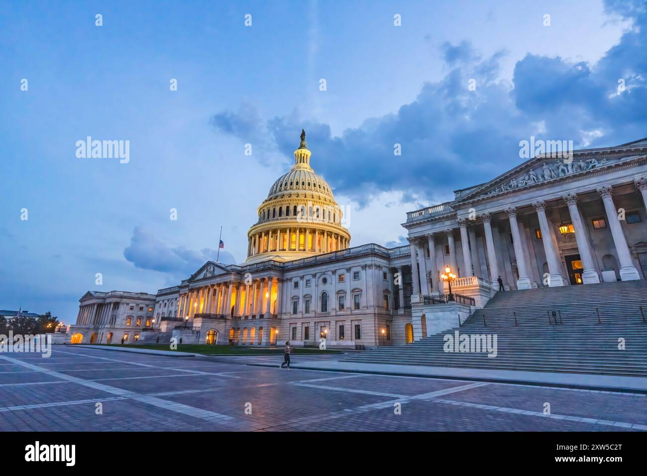 US Capitol Lights North Side Kongressabgeordnete Senat Capital City Washington DC Stockfoto