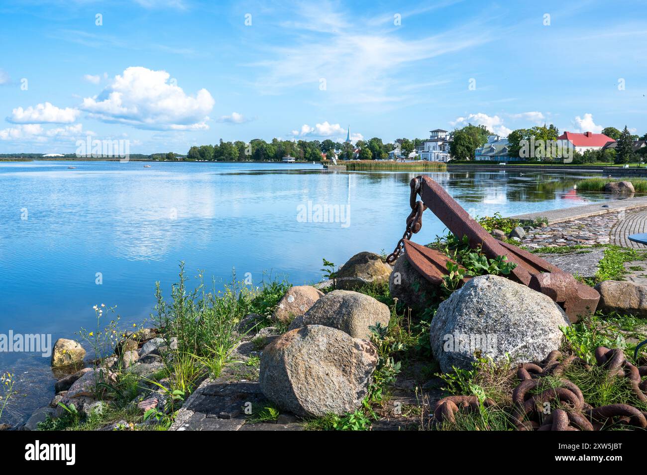 Blick auf die Ostsee in Haapsalu im Sommer, Estland Stockfoto