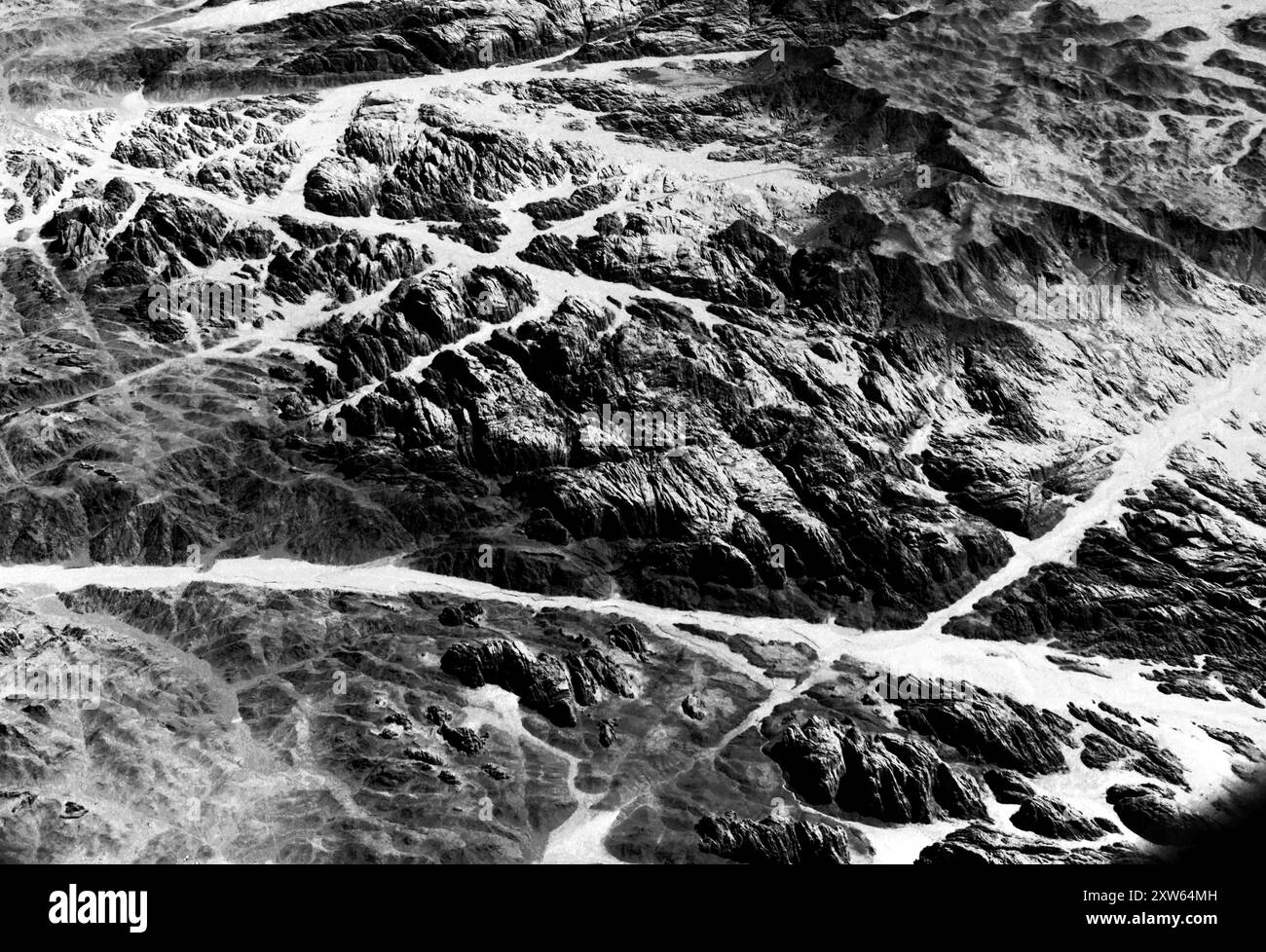 Schöne Wüstenlandschaften in Süd-west-Saudi-Arabien. Stockfoto