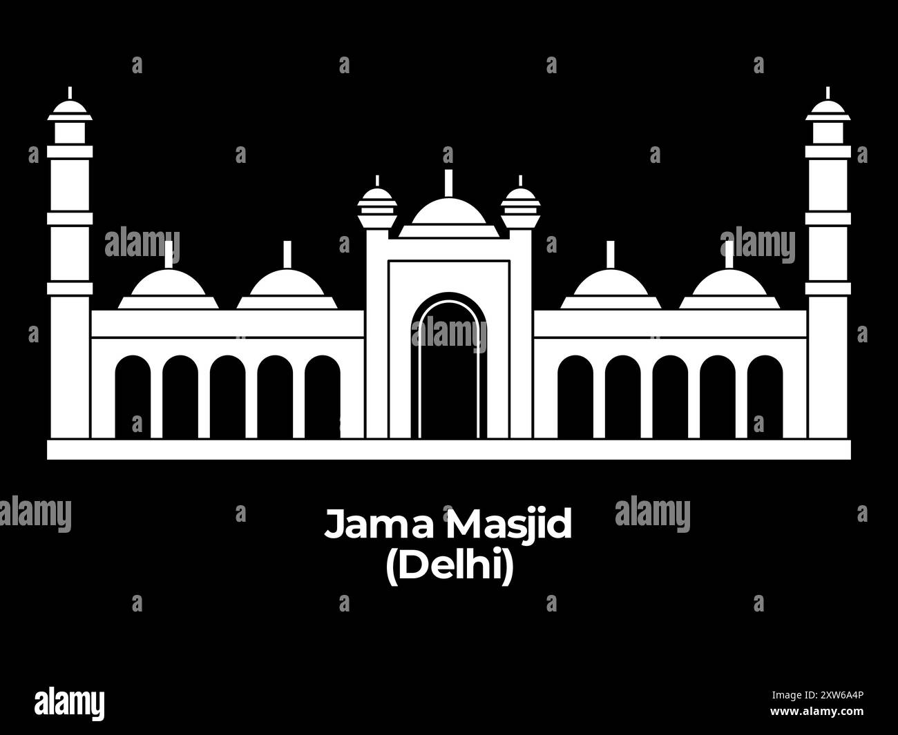 jama Moschee masjid masjid-i-Jehan-Numa indien Erbe alten heiligen heiligen Gebetsplatz islam Architektur Design Icon Illustration Stock Vektor jama Moschee masjid masjid-i-Jehan-Numa indien Erbe alten heiligen heiligen Gebetsplatz islam Architektur Design Icon Illustration Stock Vektor