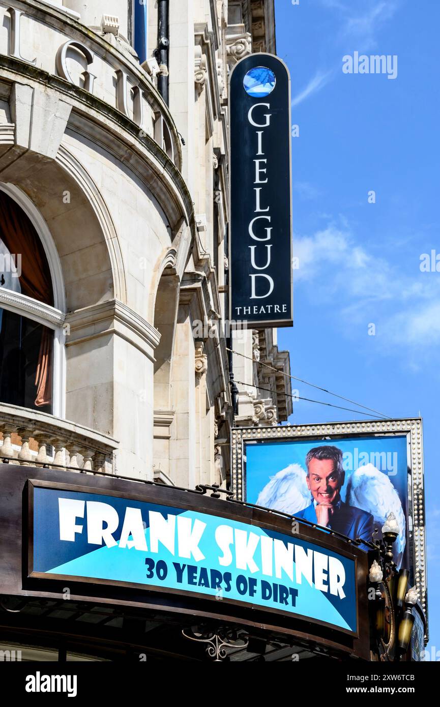 London, Großbritannien. Frank Skinner '30 Years of Dirt' Comedy Show im Gielgud Theatre in der Shaftesbury Avenue. August 2024 Stockfoto